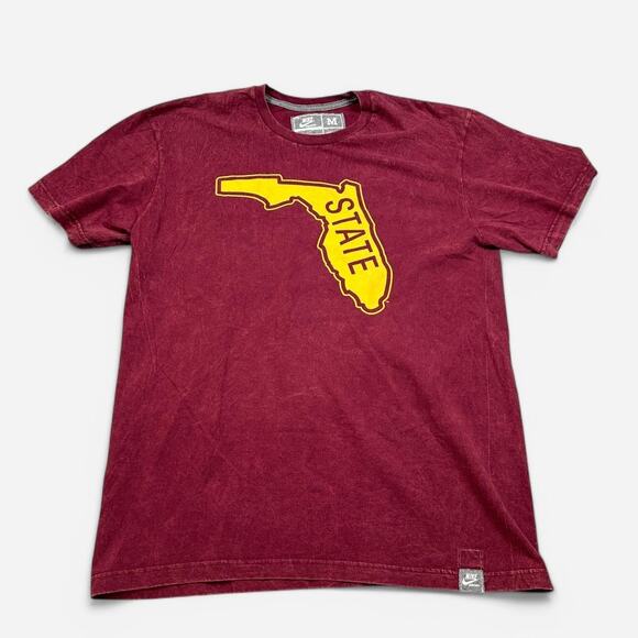 Nike Mens Size M Florida State Short Sleeve Acid Wash T-Shirt - Picture 1 of 6